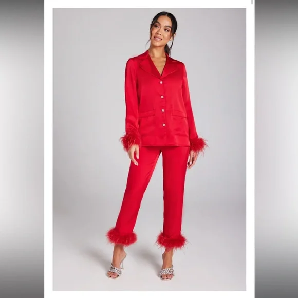 Nadine Merabi Darcie Red Pajamas - Picture 2 of 6